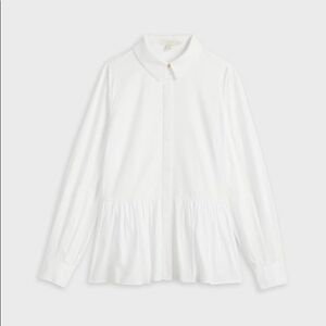 Ted Baker London | Women’s Cannan Gathered Over-sized Shirt White Size 2